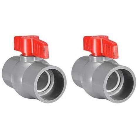 Valve à bille en PVC, valve à bille en plastique (50mm) aesap thsinde 2 PCS
