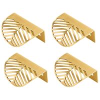 Set of 4 Door Knobs Door Handle for Drawer Cupboard Cabinet Furniture Leaf Shape Cabinet Pulls Furniture Handles Drawer Pulls