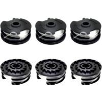 Lot de 6 bobines de fil de rechange pour LIDL Parkside, bobines de rechange pour coupe-bordures LIDL Parkside PRTA 20-Li A1, B2,
