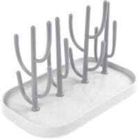 Séchoir À Biberons,Egoutte-biberons Arbre avec Bac à Eau Amovible pour Biberon,Couverts,Tétines Gobelets(Gris)