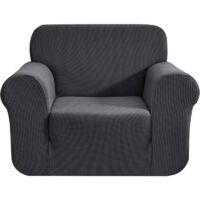 1 Pièce Housse de Canapé avec Accoudoirs Jacquard Extensible, Housse de Fauteuil Protecteur Canapé Revêtement de Canapé Sa