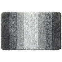 Tapis de bain moelleux en microfibre à poils longs pour salle de bain 40 x 60 cm, antidérapant, super absorbant, lavable en m