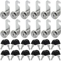 10 Pièces Serrure Boite aux Lettres, 30 mm Barillet Boite aux Lettres, Serrure Meuble pour Boîtes aux Lettres, Portes D'armoire,