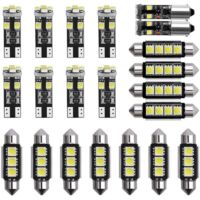Ampoules LED 6000-8000K 12V Ampoules Feux Blanc Mini Ampoules Intérieures Éclairage pour Voitures Plaque d'Immatriculation Ki
