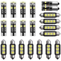Ampoules LED 6000-8000K 12V Ampoules Feux Blanc Mini Ampoules Intérieures Éclairage pour Voitures Plaque d'Immatriculation Ki