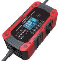 10Amp Car Battery Charger, 12V Car Battery Charger, 7-Stage Charging Automotive Smart LCD Screen Maintainer/Pulse Repair Battery Charger Pack for Car, Motorcycle, Lead Acid/Lithium Batteries & AGM.