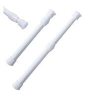 2 tringles à rideaux extensibles, 30-50 cm, sans perçage, pour rideaux courts, rideaux de penderie ou de douche