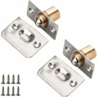 Loquet à bille, lot de 2, loquet à bille en acier inoxydable, loquet de porte à bille, loquet à bille réglable, loquet à bille à roulement, loquet de porte de meuble avec vis