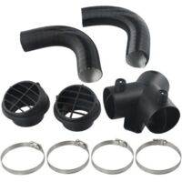 Kit de conduit de chauffage diesel de 75 mm avec pièce en Y, évent de sortie d'air chaud, tuyau flexible et colliers de serrage pour systèmes de chauffage de remorque Webasto Propex RV