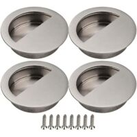 Ensemble de 4 (Argent) Poignées de porte coulissante Poignées de porte coulissante Poignées de porte coulissante Poignées en