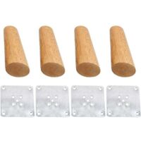 Pieds de canapé pieds de table en bois massif pieds d'armoire 4pcs55 415 points pieds ronds en bois eucalyptus bouche oblique