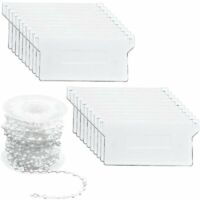 20 Pièces Stores Verticaux Poids Lattes Inférieures 89mm (3.5) x 10m Kit de Réparation de Store, Blanc
