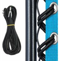 Set di 4 corde elastiche di ricambio universali per sedie Zero Gravity - Kit di riparazione per sedie a sdraio, sedie da giardino, poltrone reclinabili, sedie antigravità - Nero-Fei
