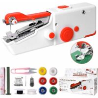 Macchina da cucire portatile, mini macchina da cucire elettrica portatile per adulti, punto veloce adatta a tessuti, casa, viaggi, fai da te, abbigliamento
