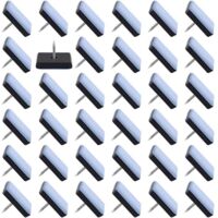 Set di 50 piedini per mobili in teflon, piedini per mobili con chiodi, piedini per sedie con chiodi 25x25 mm