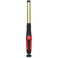 Lampada da lavoro a LED ricaricabile con magnete e ricarica USB, luce di ispezione per officina, casa, campeggio, escursionismo all'aperto (rossa)