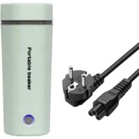 VURAHOME - Bouilloire électrique de voyage - 450 ml - Mini théière 3 en 1 - Avec doublure en acier inoxydable 304 - 110 V 300 W - Arrêt automatique - Vert clair