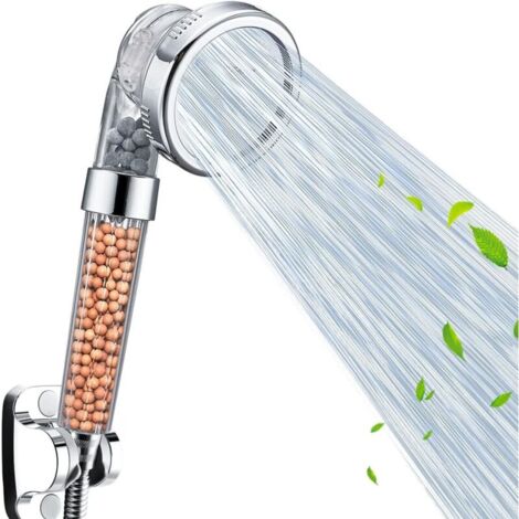 Pomme de douche, filtration ionique filtration haute pression économise à 3 modes de mode Spray pommes de douche à main pour la peau et les cheveux secs (1/5)