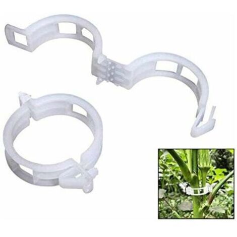 Plante Clips,plastique , pinces, clips à suspendre, clips de vigne, Vigne Clipsplant Clips support tomates, poivrons, Vigne plantes et fleurs de développement Droit, (100 pces) (1/5)