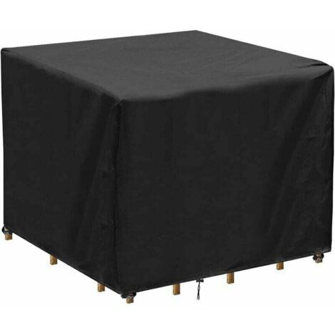 Housse Table de Jardin Carrée, Bache Salon de Jardin Imperméable, Anti-UV,Oxford Tissu Housse de Table Chaise Meubles de Jardin Extérieure (90x90x90cm) (1/4)