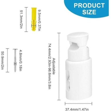 Lot De 6 Supports Radiateur Sèche-Serviettes Réglables – Fixation Robuste ABS Pour Radiateurs Droits Ou Courbés Salle De Bain