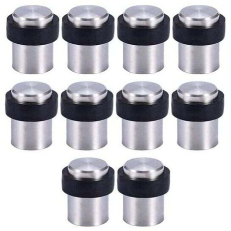 10 X Butoir de Porte de Sol 4.5 cm en Acier Inox Arrêt de Porte Butoir Bloque Porte
