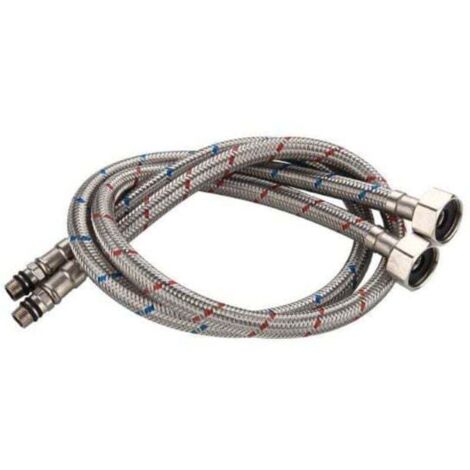 Tuyau de Raccordement Flexible Robinet en Acier Inoxydable pour Eau Chaude et Froide Mitigeur Robinet de Evier Cuisine 60cm (1/5)