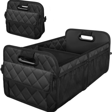 Boîte de Rangement Pliable pour Coffre de Voiture - Design Matelassé & Organisation Polyvalente (1/4)