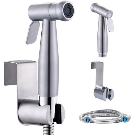 Kit de Pulvérisation de Toilette en Acier Inoxydable, Douchette à Main Bidet Avec Pulvérisateur à Pression Réglable pour Hygiène Personnelle et Soins de Nettoyage (1/5)