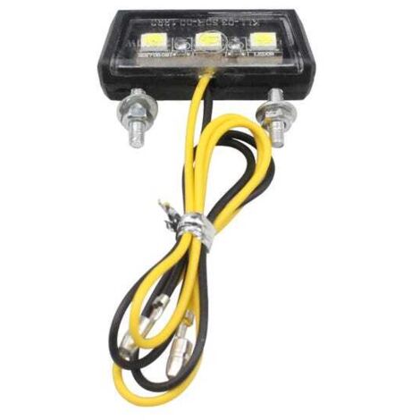 Éclairage de plaque d'immatriculation de moto avec 3 puces LED SMD, mini lampe miniature (1/5)