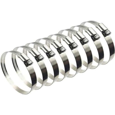 10 brides réglables pour conduits, en acier inoxydable, brides pour conduits de ventilation (10 mm-16 mm). (1/5)