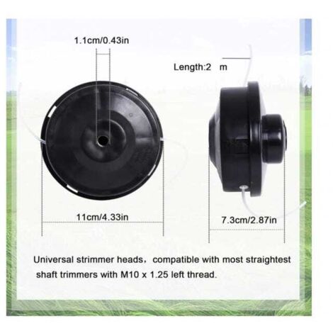 (Lot de 2) Tête de coupe universelle, tête de bobine de rechange universelle pour débroussailleuse à essence, compatible avec les débroussailleuses de type J (1/5)