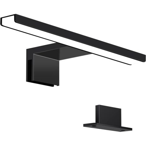 Lampe Miroir Salle de Bain LED Noire 5W 30CM 400LM, Applique Miroir 6000K Blanc Chaud, Lampe Armoire de Toilette IP44 Imperméable, Éclairage pour Maquillage et Coiffeuse (300mm) (1/5)
