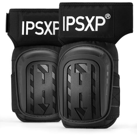 Professional Knee Pads for Work, Kneepads, Gardening and Construction with Double Thick Gel Cushion and Adjustable Non-Slip Straps (Black) (1/5)