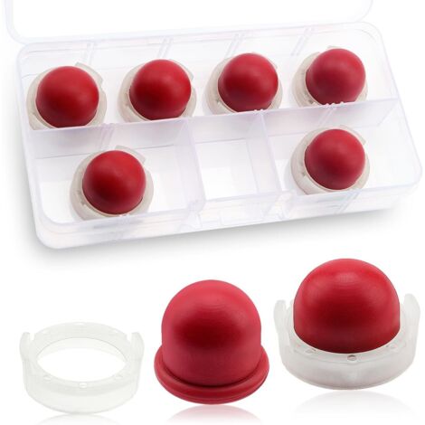 6 Pieces 694394 Carburetor Primer Pump Bulb Compatible with Briggs & Stratton 494408 5084 (Red) (1/5)