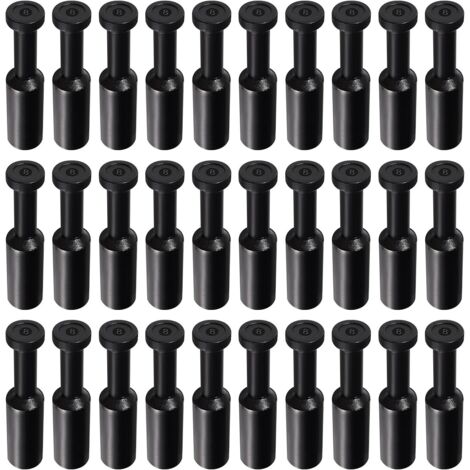 30pcs 8mm OD Pneumatic Plug, Push Fit Fittings, Pneumatic Plug Style Blanking Plug, for 8mm Tube Connecting Fittings, Black (1/5)