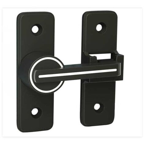 Serrure intérieure éclairée pour porte coulissante (180°), loquet à crochet 180° pour portes battantes, verrou antivol avec boucle de verrouillage (1/4)