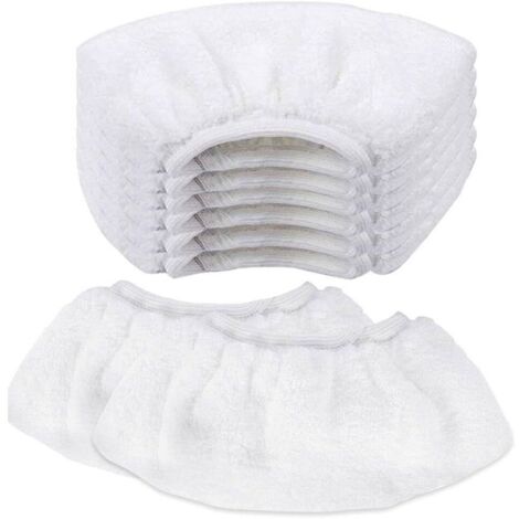 8 PCS Nettoyage à la Vapeur en Microfibre Lingette Balai Vapeur karcher Bonnette Microfibre Chiffon pour Buse à Main Universel Serpillière Remplacement pour Nettoyeur Vapeur SC1 SC2 SC3 SC4 SC5 (1/5)