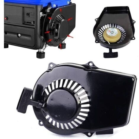 Démarreur à tirette pour tondeuse à gazon Yamaha ET650 ET950, moteur à rappel, générateur noir (1/4)