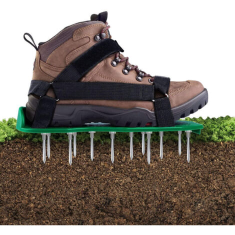 Sandales Aérateur Pelouse Installation Gratuite, Chaussure à Gazon Chaussures à Ongles Scarificateur Gazon Chaussures pour Gazon Jardin (1/5)