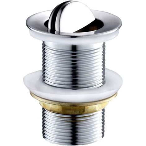 Bonde évier pivotante en cuivre chrome – Système pop-up G1 ¼ – Construction laiton massif – Design élégant pour lavabo et bassin (1/4)