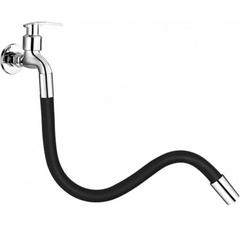 30cm Rallonge de robinet flexible 360°-pour salle de bain et extérieur,cuisine,noir,avec raccord à baïonnette loneur totale (1/5)