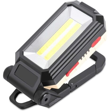 Projecteur portatif LED rechargeable 10W – 4 modes d'éclairage – Base magnétique et crochet – Étanche pour chantiers et camping (1/5)