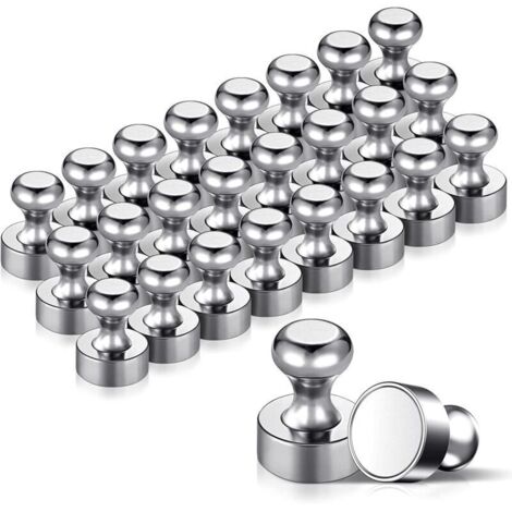 Lot de 24 aimants puissants 12x16mm – Acier inoxydable – Capacité jusqu'à 20 feuilles A4 – Boîte de rangement incluse - 24PCS (1/5)