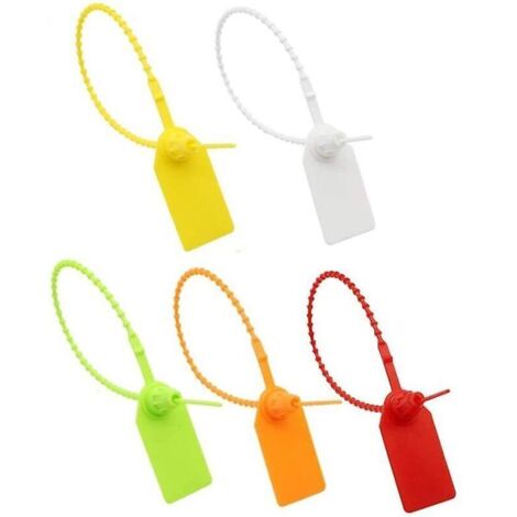 Etiquettes Serre Câbles, 100 Pcs Etiquettes Serre Câbles en Plastique, d'Étiquette Marque Autobloquante, pour Vêtements Chaussures Sacs à Main Logistique Transport Étiquettes (1/5)
