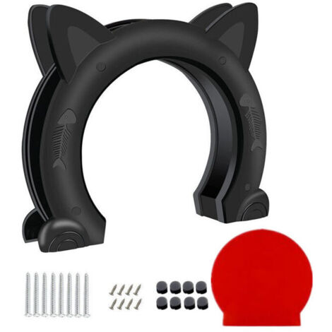 Cyslmuk – Porte intérieure pour chat jusqu'à 10 kg – Matériau ABS résistant – Installation fixe avec vis – Trou traversant 6,89' x 1,38' (1/5)