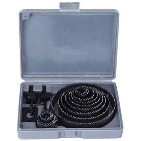 Jeu de scies cloche 12 pièces – Pour perçage précis jusqu'à 16mm – Compatible bois tendre et dur – Étui de rangement inclus - 16PCS (1/5)