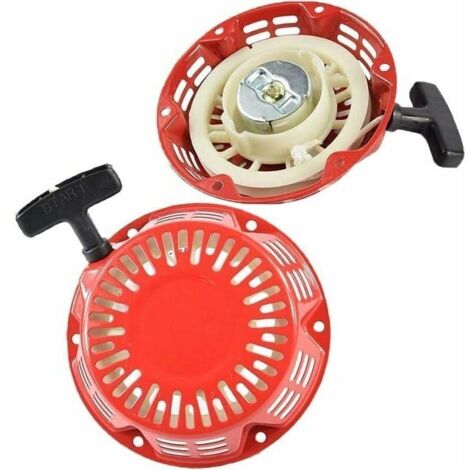 Démarreur à lancer, cordon de démarrage, générateur, poignée de lanceur, démarreur pour tondeuse à gazon GX120 GX160 GX200 5.5HP 6.5HP Rouge (1/5)