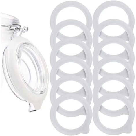 Lot de 12 joints de bocaux en silicone étanches – Diamètre 3,7 pouces – Épaisseur 0,8 pouces – Pour bocaux Mason et à ouverture large (1/5)