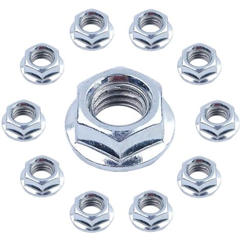 10pcs Chainsaw Nut for Husqvarna 346XP, 445, 450, 455, K1250, K1260, 51, 61, 154 and More Models, Universal Stainless Steel Hex Nut Replacement Parts (1/5)